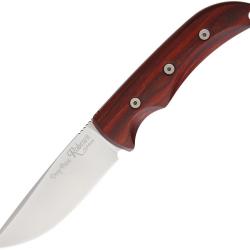 Couteau Fixe Ontario Robeson Heirloom Lame Inox Drop Point Manche Bois Marron &Eacute;tui Cuir ON8700