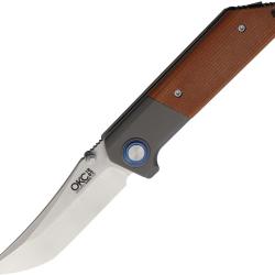 Couteau Pliant Ontario Sienna Lame Inox Tanto Manche Micarta Marron Linerlock ON9008