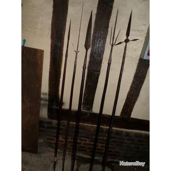 LOT de 5 RARES et BELLES SAGAIES AFRICAINES POUR LA CHASSE