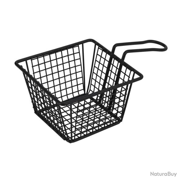Panier � frites m�tallique noir mat avec anse
