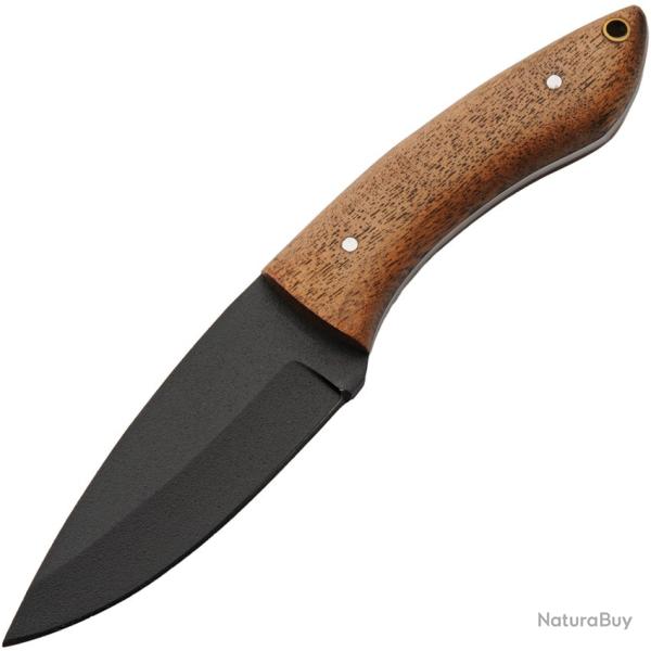 Couteau Fixe Babool Hunter Lame Acier Carbone Manche Bois �tui Cuir PA203543
