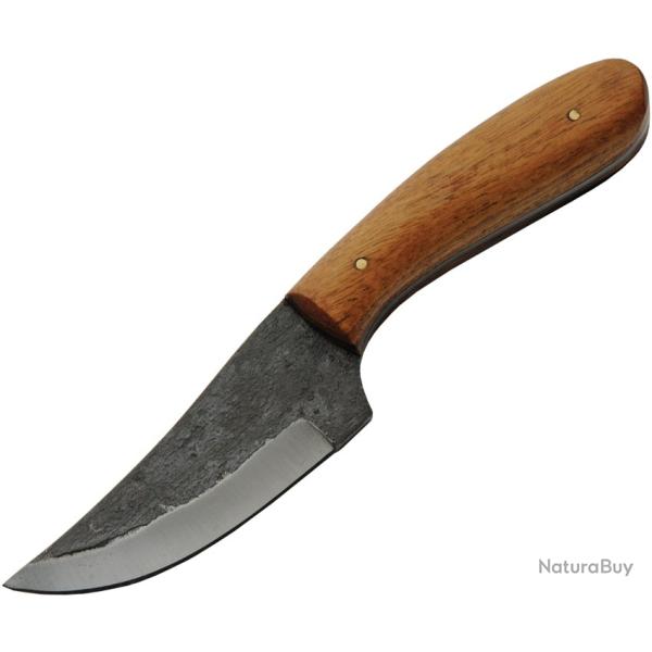 Couteau Fixe Lame Acier 1045 Manche Bois Marron �tui Cuir PA4451