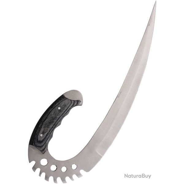 Couteau Fixe Swing Blade Lame Inox Manche Synth�tique Noir �tui Cuir PA7875BK