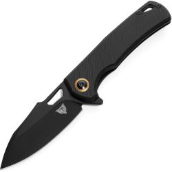 Couteau Pliant Patriot Tactical Shadowhawk Lame Inox Drop Point Manche G10 Noir Linerlock PTCSHBK