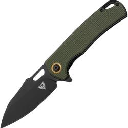 Couteau Pliant Patriot Tactical Shadowhawk Lame Inox Drop Point Manche G10 Vert Linerlock PTCSHGN