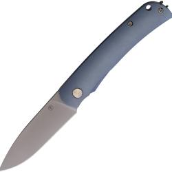 Couteau Pliant PMP Knives User II Lame Acier CPM-S90V Manche Titane Bleu Framelock PMP050