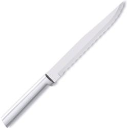 Couteau de Cuisine Rada Cutlery Slicer Lame Acier 420 Dentel&eacute;e Manche Aluminium Argent RDCR138