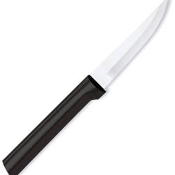 Couteau d'Office Rada Cutlery Heavy Duty Lame Acier 420 Manche R&eacute;sine Noire RDCW203