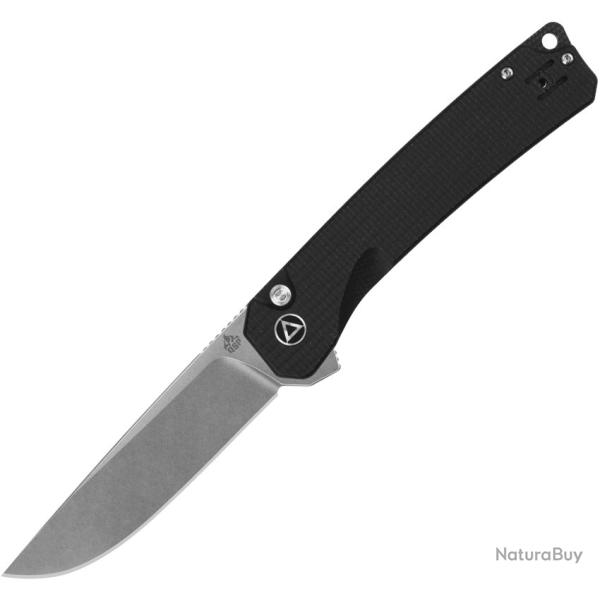 Couteau Pliant QSP Knife Osprey XL Lame Acier D2 Manche Micarta Noir Button Lock QS139XLA