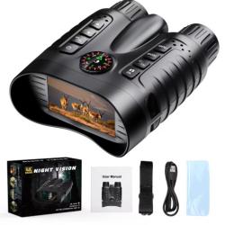 JUMELLES DE VISION NOCTURNE 4K HAUTE DEFINITION - ECRAN GEANT 3,2 POUCES - CARTE 64 GO INCLUSE