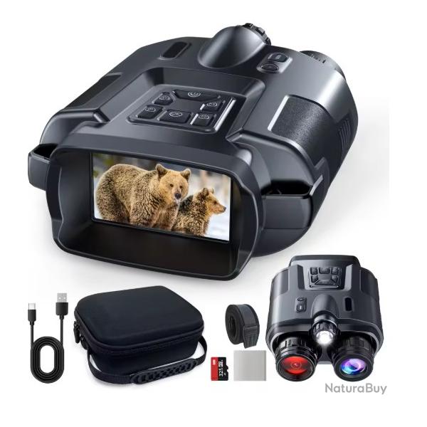 Jumelles Vision Nocturne 4K HD | Zoom 8X | �cran 3,2" Infrarouge Chasse & Aff�t Version Am�lior�e