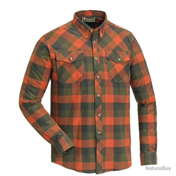 Chemise Manches Longues Homme Pinewood Lumbo - Terracotta/Green