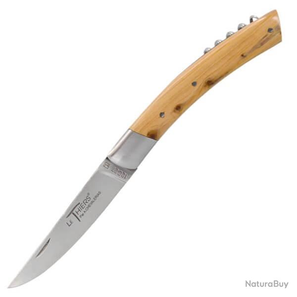 Couteau pliant Chevalerias "Le Thiers" 2 pi�ces Gen�vrier et tire-bouchon