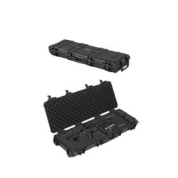 Mallette Rigide Etanche IP67 Arme Longue 109cm a Roulettes | Valise Tactique Noir