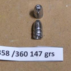 Ogives 360 /147 grs rechargement revolver colt poudre noire