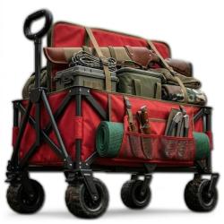 Chariot de Transport Gibier Pliable Tout Terrain 227kg 200L | Diable Chasse Remorque