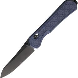 Couteau Piratech Knives Kraki Lite Lame Acier CPM-S30V Manche Richlite Bleu Crossbar Lock PRTK03L1