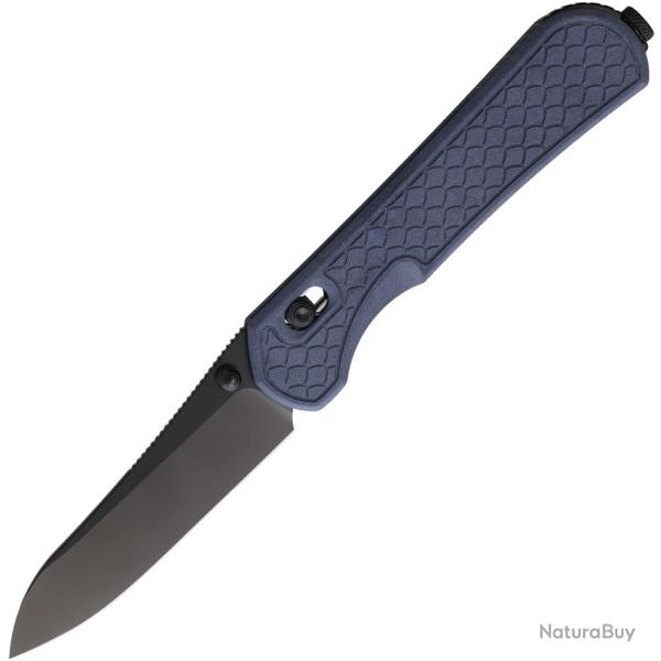 Couteau Piratech Knives Kraki Lite Lame Acier CPM-S30V Manche Richlite Bleu Crossbar Lock PRTK03L1