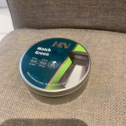 H&N match green 0.34g 450 plombs en &eacute;tain 4.5mm