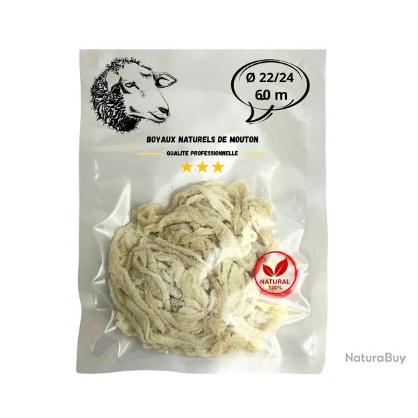 Boyaux naturels de Mouton 22/24 60 m�tres - Pour la fabrication de 18 kg de merguez et chipolatas