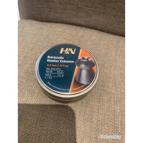 H&N Baracuda Hunter Extreme 4,5mm 250 plombs 0.62g