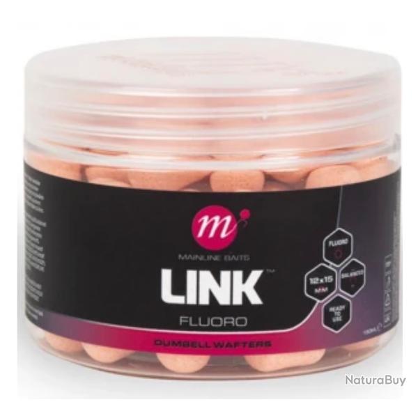 Wafters Dumbell Mainline Fluoro Pink, Link, 12x15mm