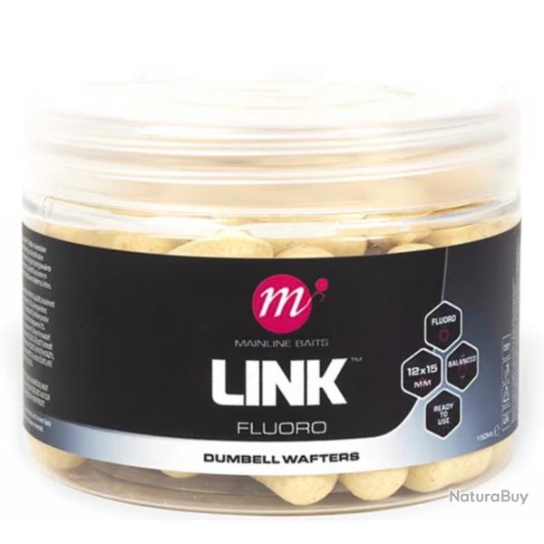 Wafters Dumbell Mainline Fluoro white, Link, 12x15mm