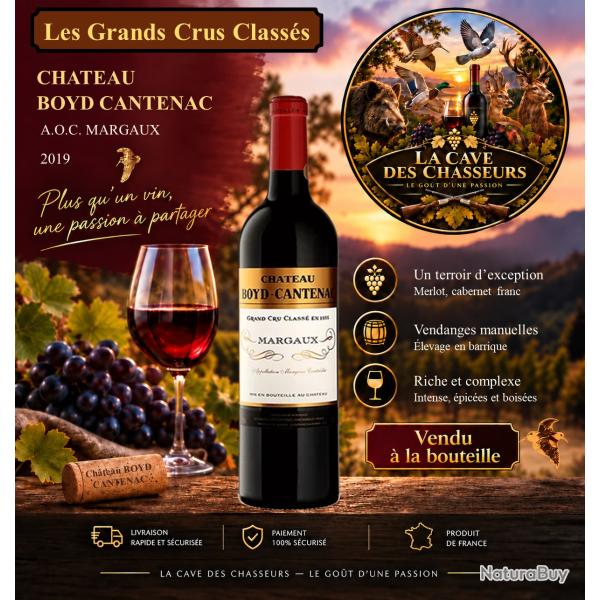 Ch�teau Boyd Cantenac 2019 1 bouteille de 75cl AOC Margaux 3�me Grand Cru Class�