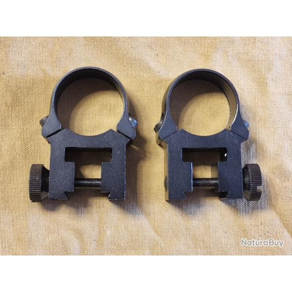Collier (x2) NORCONIA 25,4mm pour rail 16mm HILMAR SUPER DESTOCK !!!
