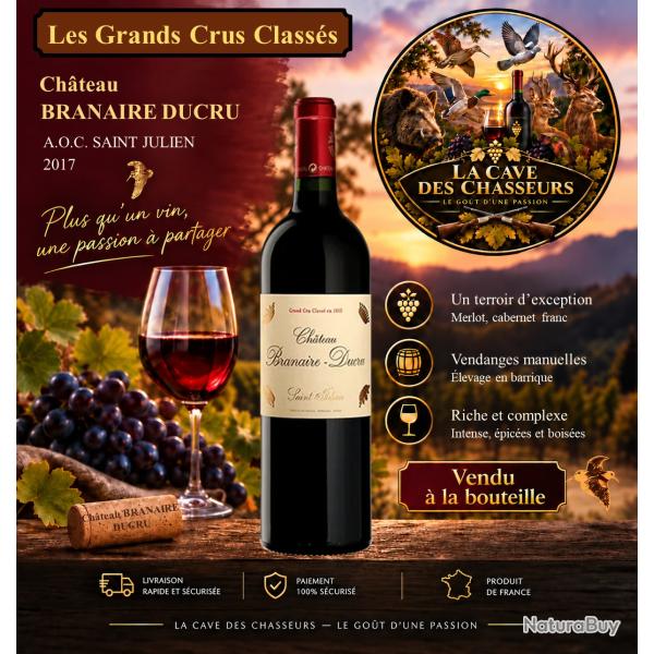 Ch�teau Branaire Ducru 2017 1 bouteille de 75cl AOC St Julien 4�me Grand Cru Class�