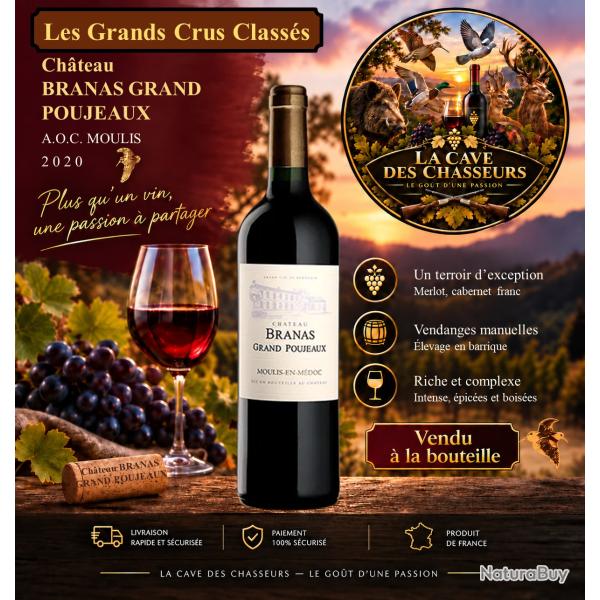 Ch�teau Branas Grand Poujeaux 2020 1 bouteille de 75cl AOC Moulis Cru Bourgeois Exceptionnel