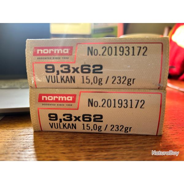 40 munitions calibre 9,3x62