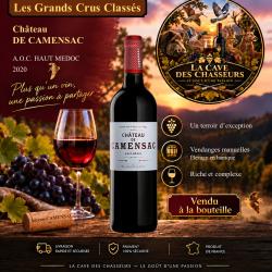Ch&acirc;teau De Camensac 2020 1 bouteille de 75cl AOC Haut M&eacute;doc 5&egrave;me Grand Cru Class&eacute;