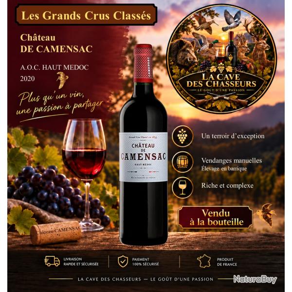 Ch�teau De Camensac 2020 1 bouteille de 75cl AOC Haut M�doc 5�me Grand Cru Class�