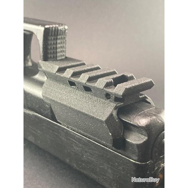 Adaptateur picatinny pour Glock17 / 19X Gen 4 en PLA-CF (fibre de carbone)
