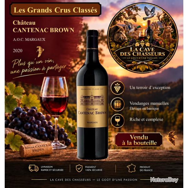 Ch�teau Cantenac Brown 2020 1 bouteille AOC Margaux 3�me Grand Cru Class�