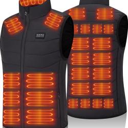 Gilet Chauffant &Eacute;lectrique 26 Zones USB/DC - 3 Temp&eacute;ratures - Chasse P&ecirc;che Hiver