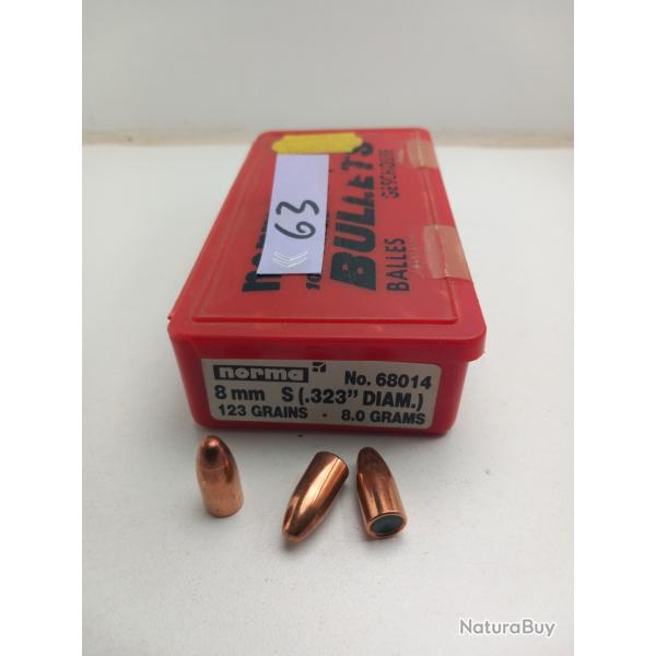 Ogives norma 8mm 123grs fmj rn