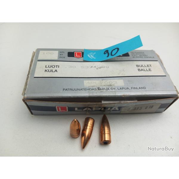 Ogives lapua 30 124grs fmj