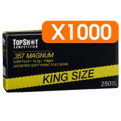Pack 1000 cartouches .357 Magnum SJSP 10,2g/158grs. TOPSHOT Competition - Livraison gratuite NL43