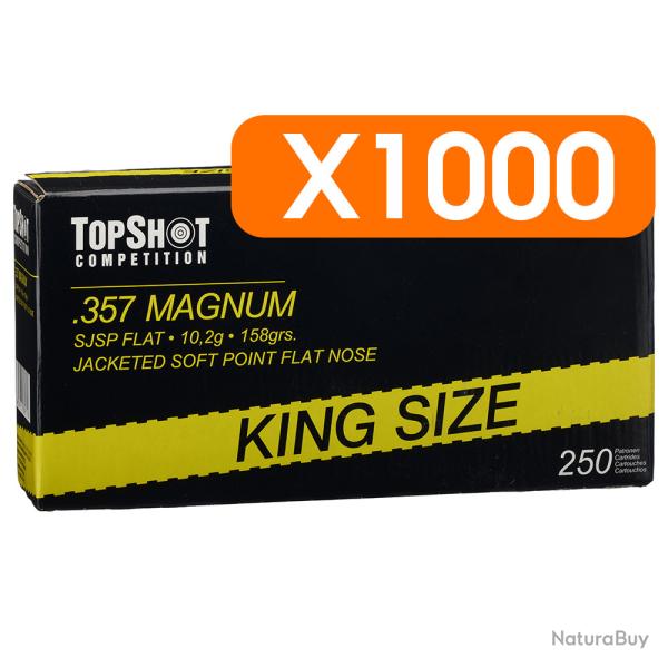 Pack 1000 cartouches .357 Magnum SJSP 10,2g/158grs. TOPSHOT Competition - Livraison gratuite NL43