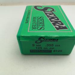 Ogives sierra 9mm 125grs jhp