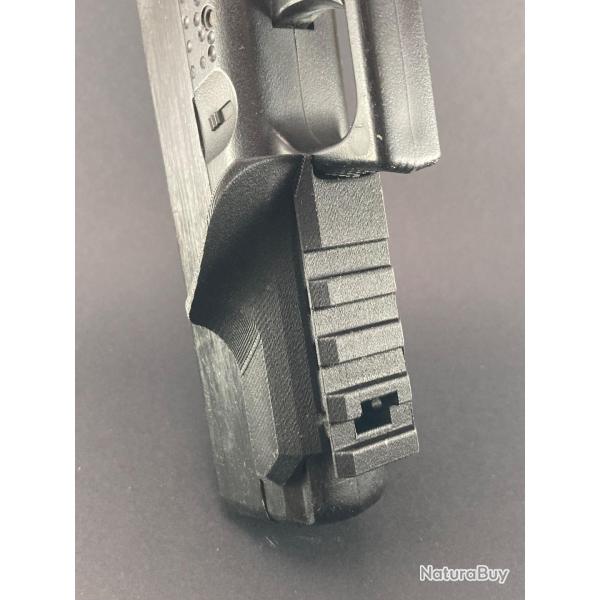 Repose Pouce Glock17 / 19X Gen 4 avec Rail Picatinny PLA-CF