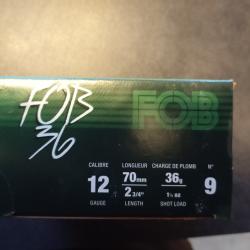 Cartouche fob36 calibres 12, 36g , plomb de 9