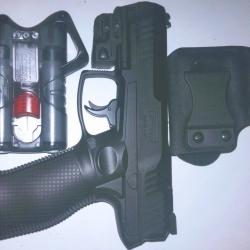 Vend ensemble auto d&eacute;fense, umarex tpx 50 avec pointage laser vert, et. guardian Angel holster.neuf.