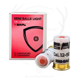5 cartouches Mini Gomm-Cogne Balle Light Cal.12/50 SAPL