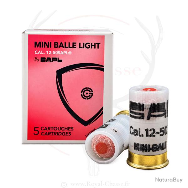 5 cartouches Mini Gomm-Cogne Balle Light Cal.12/50 SAPL