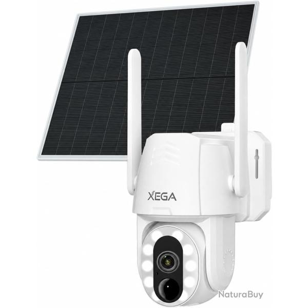 4G LTE Cam�ra Surveillance Solaire Ext�rieure avec Carte SIM,sans WiFi
