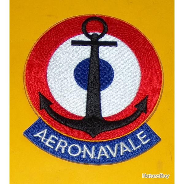 TISSU PATCH : AERONAVALE�AVEC SIGLE� , DIAMETRE 9 CM , BON ETAT VOIR PHOTO . POUR TOUT RENSEIGNEMENT