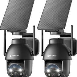 Cam&eacute;ra de Surveillance WiFi 2K Solaire 100% Sans Fil IP66 - JD-SHOP